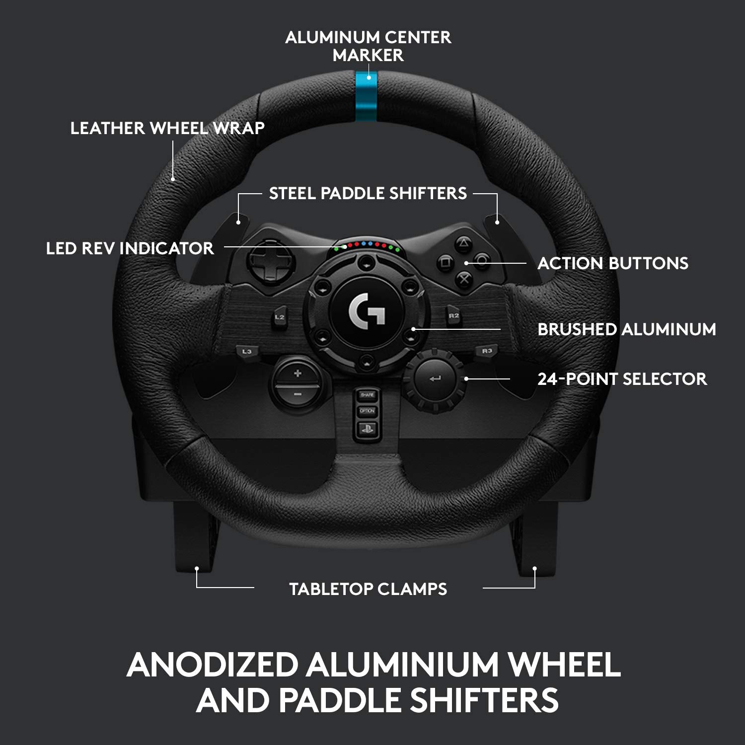 Logitech G923 Racing Wheel and Pedals for PS5, PS4 and PC Logitech G923 Racing Wheel and Pedals for PS5, PS4 and PC